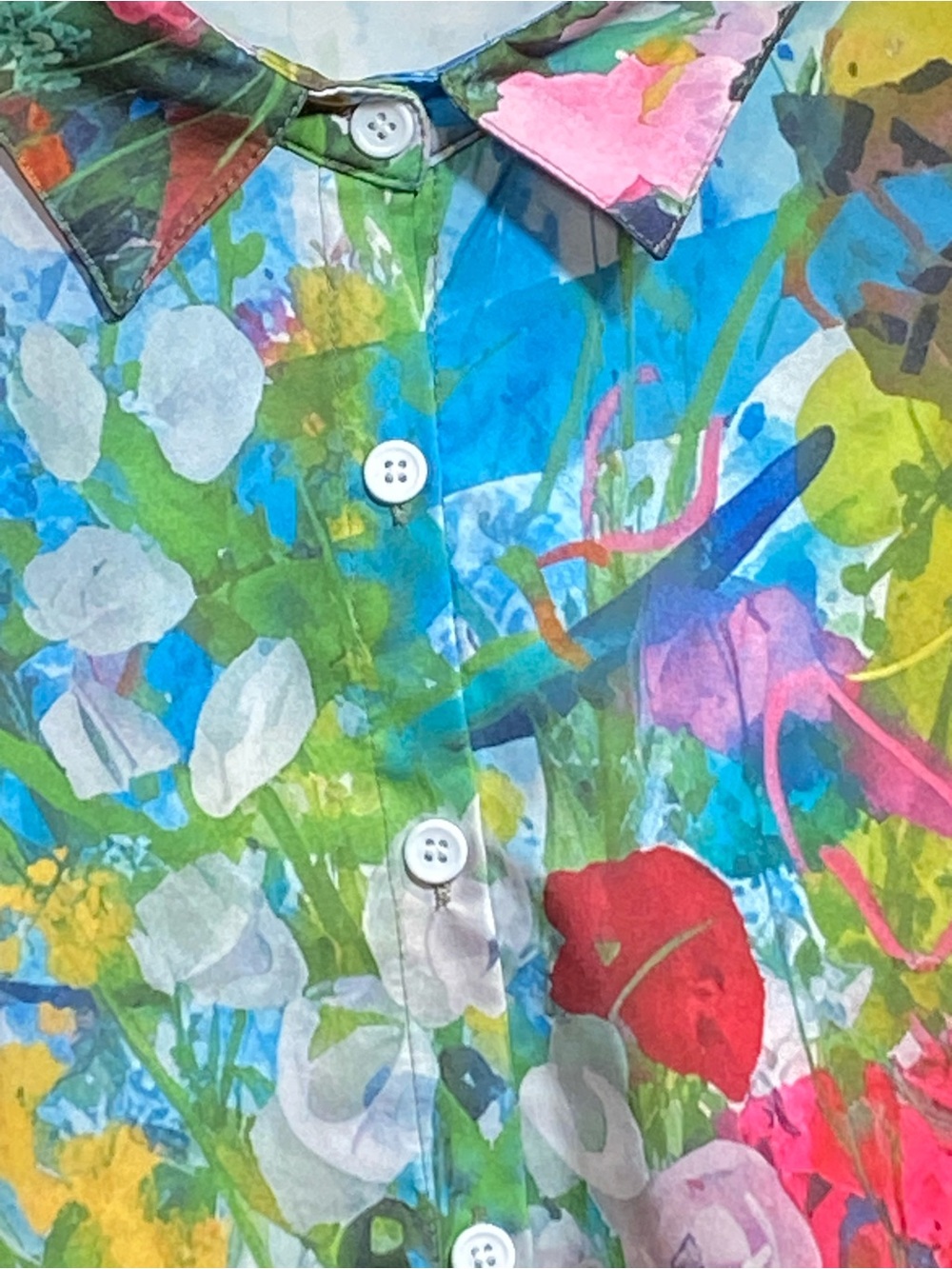 Floral Painterly Button-Up Shirt - Multicolor - Picture 4 of 8